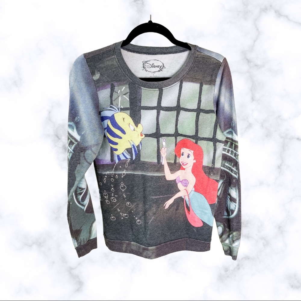 Hottopic Disney Princess Little Mermaid Ariel Flounder Sweatshirt